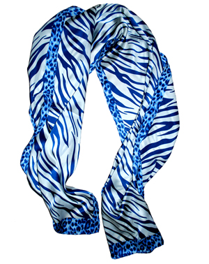 Foulard de soie imprimé 100% pure soie