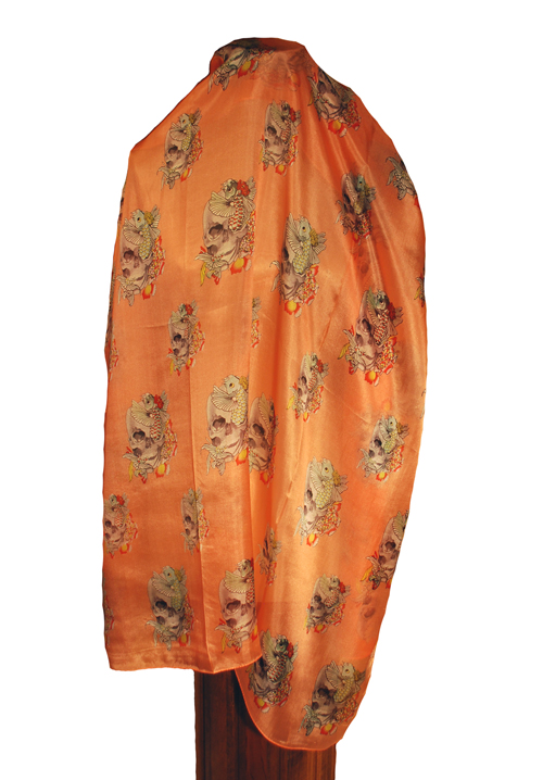 Grand foulard paréo en soie fine