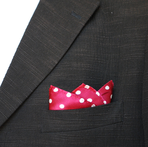 Pochette en soie pour veste